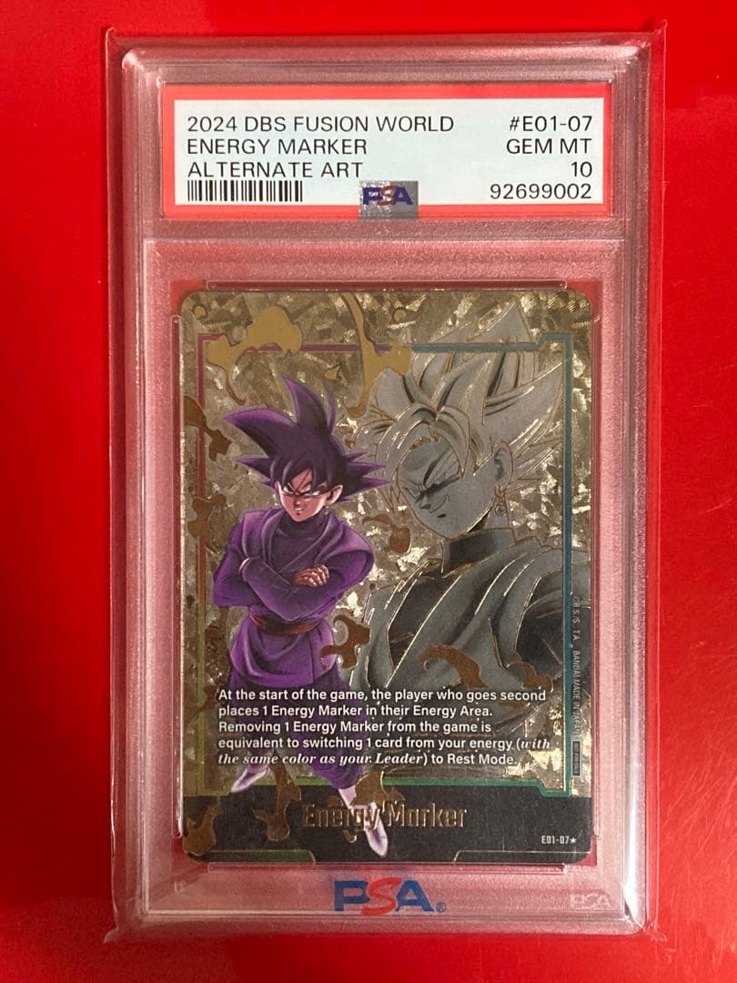 英語版　PSA10 ドラゴンボール エナジーマーカー 悟空ブラック E01-07