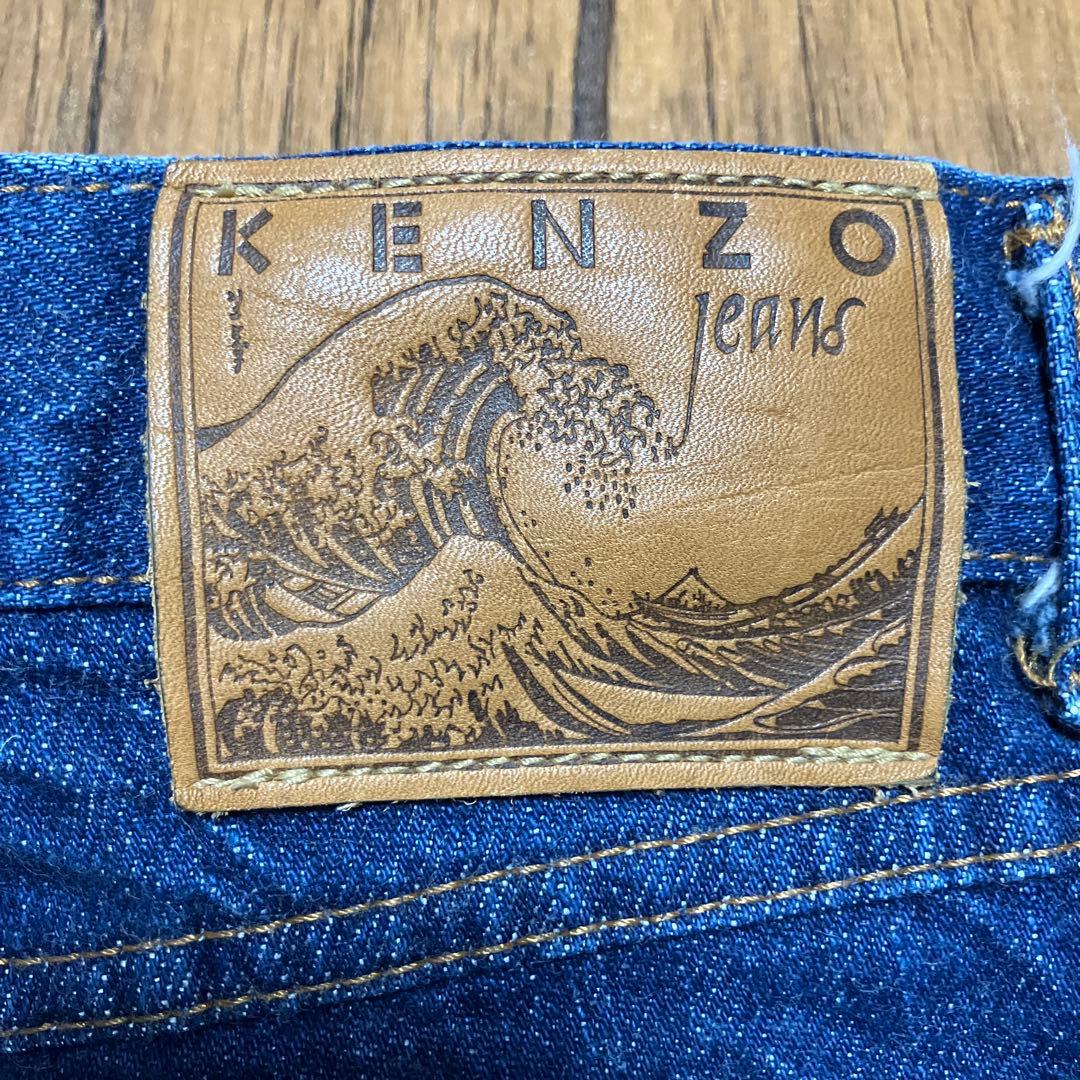 90s『KENZO jeans』ケンゾージーンズ デニム 北斎タグ ヴィンテージ