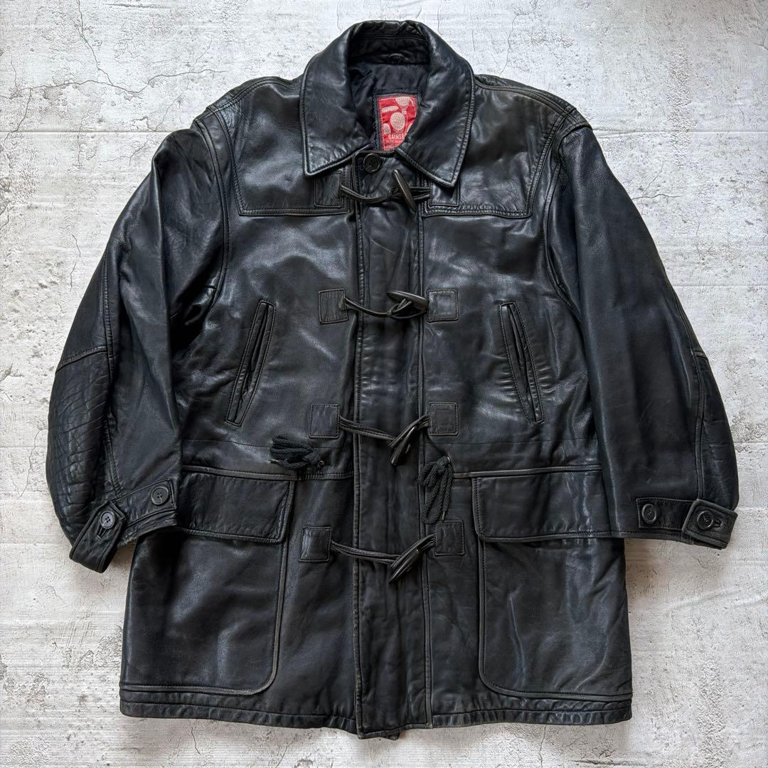 90s GAINSBOUR レザージャケット　レザーダッフルコート　サイズ38