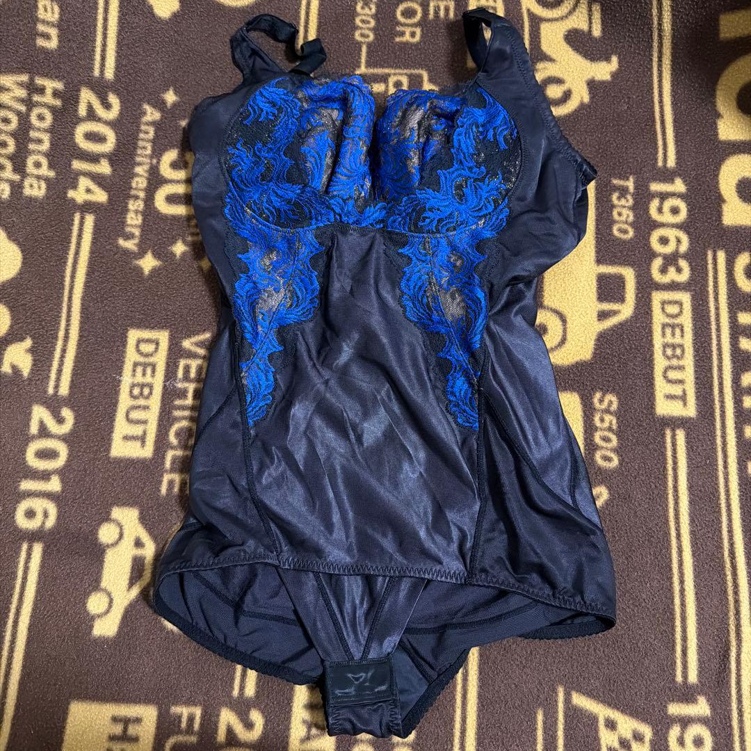 マルコ　ボディスーツ 80LL 黒/青 カーヴィシャス カレス ボディシェイプスーツ | 補整下着(補正下着