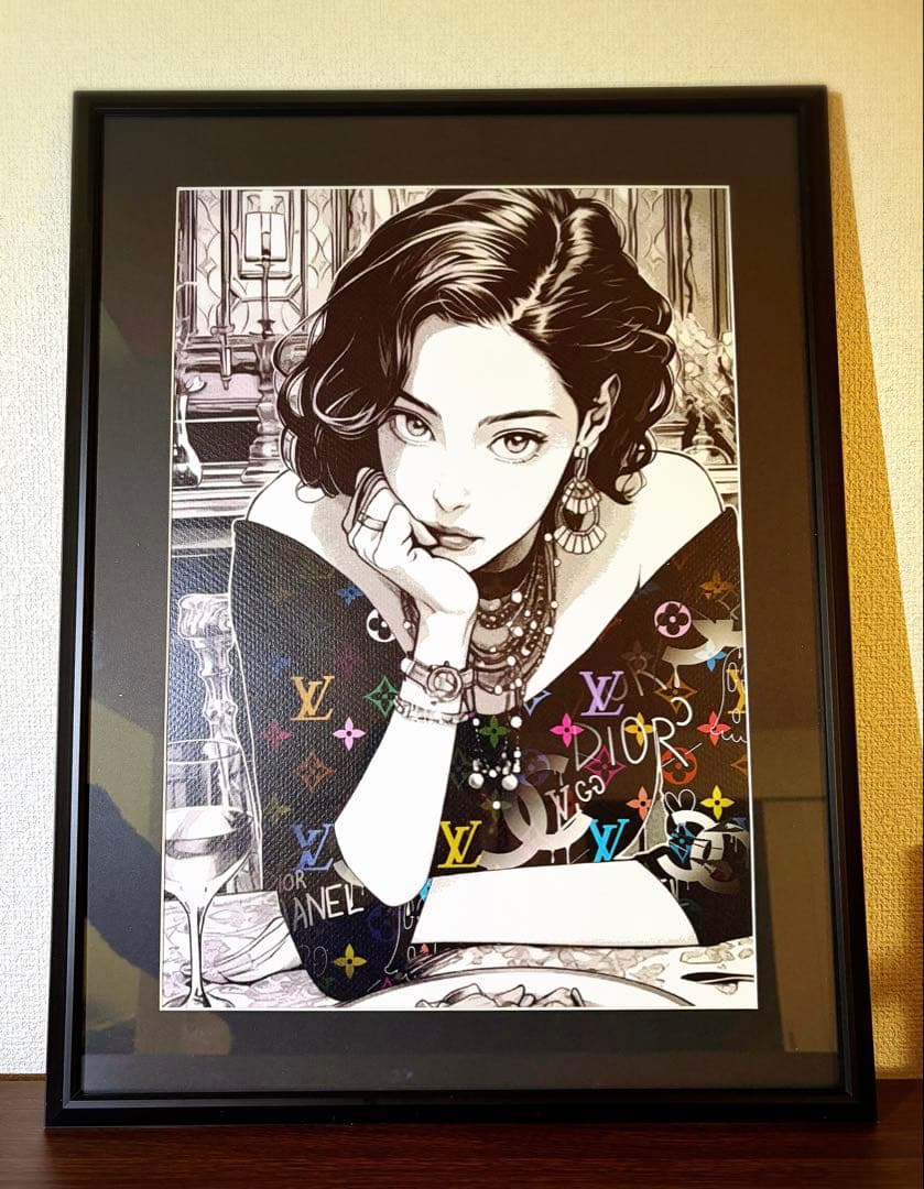 ✴︎世界限定100枚✴︎ DEATH NYC 現代アート ポスター GIR10 額入