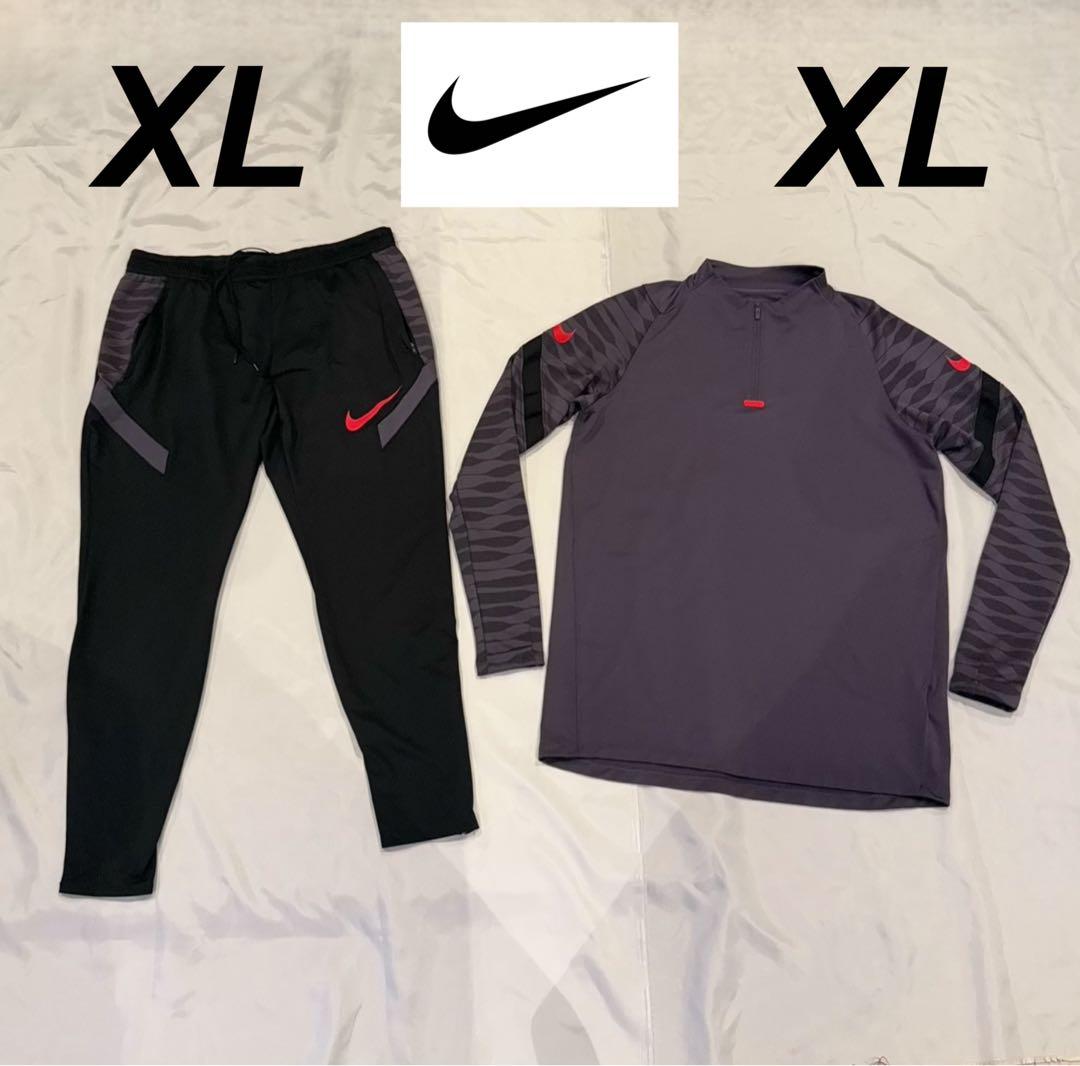 nike ジャージ セットアップ 新品未使用 XL 紫 黒 ハーフジップ ナイキ