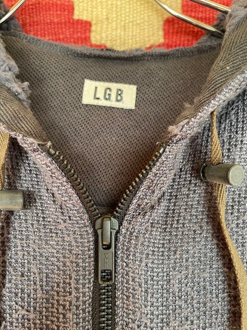 LGB フルジップ フード付きパーカー グレー - メルカリ