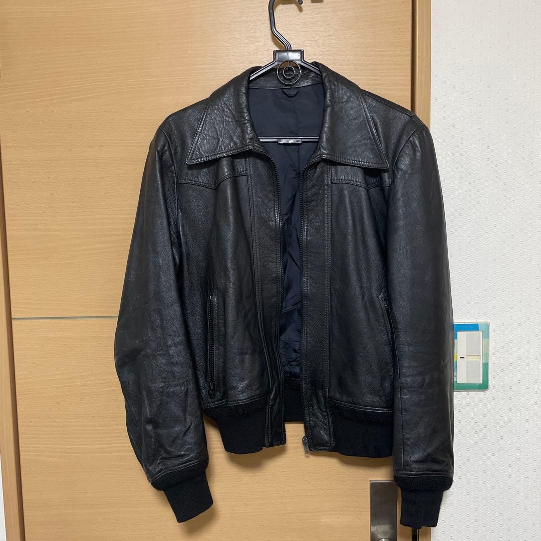 70s〜80s made in franceレザージャケット 70s-80s French Army Pilot Leather Jacket Size 1