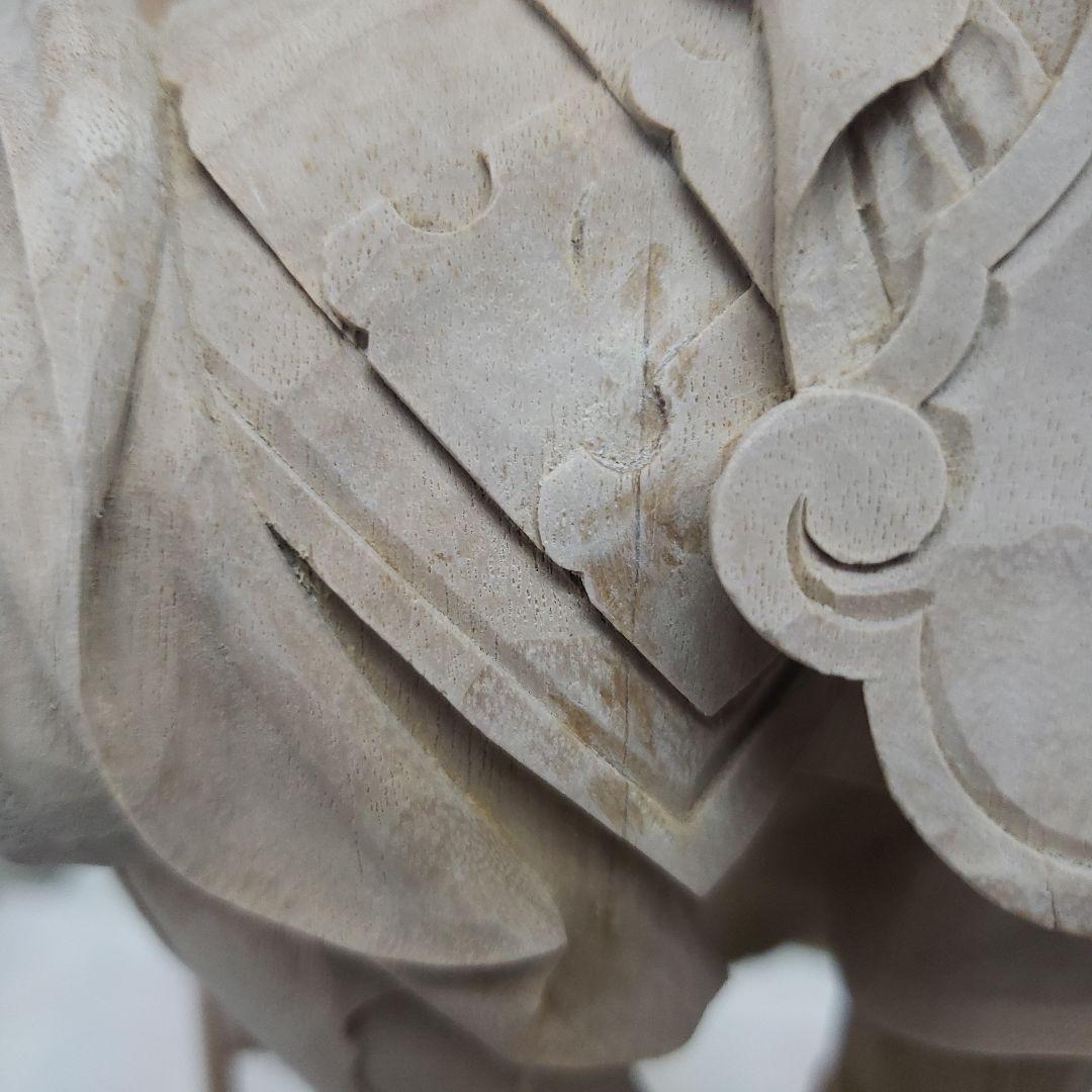 Bフライデー蔵出し特価魔除け金運上げ仏像☆楠材毘沙門天立像1尺立