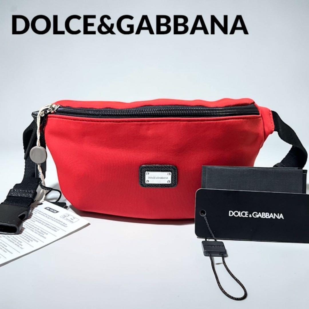 新品タグ付き DOLCE&GABBANA ウエストポーチ 赤 - メルカリ