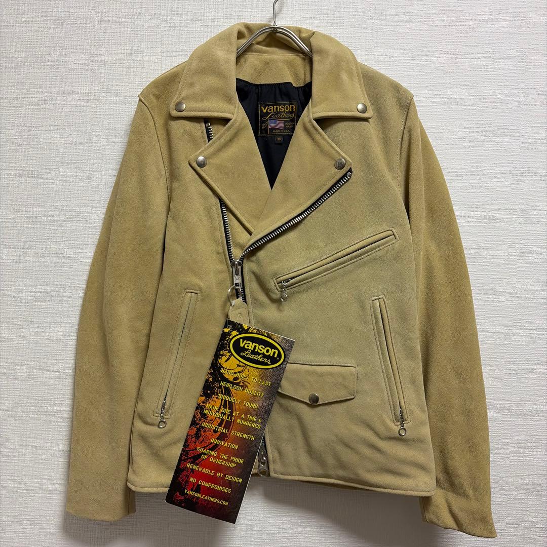 未使用バンソン vanson C2R 36ベージュスエードライダースカスタム 楽天市場】vanson バンソン Wライダース レザージャケット VANSON C2