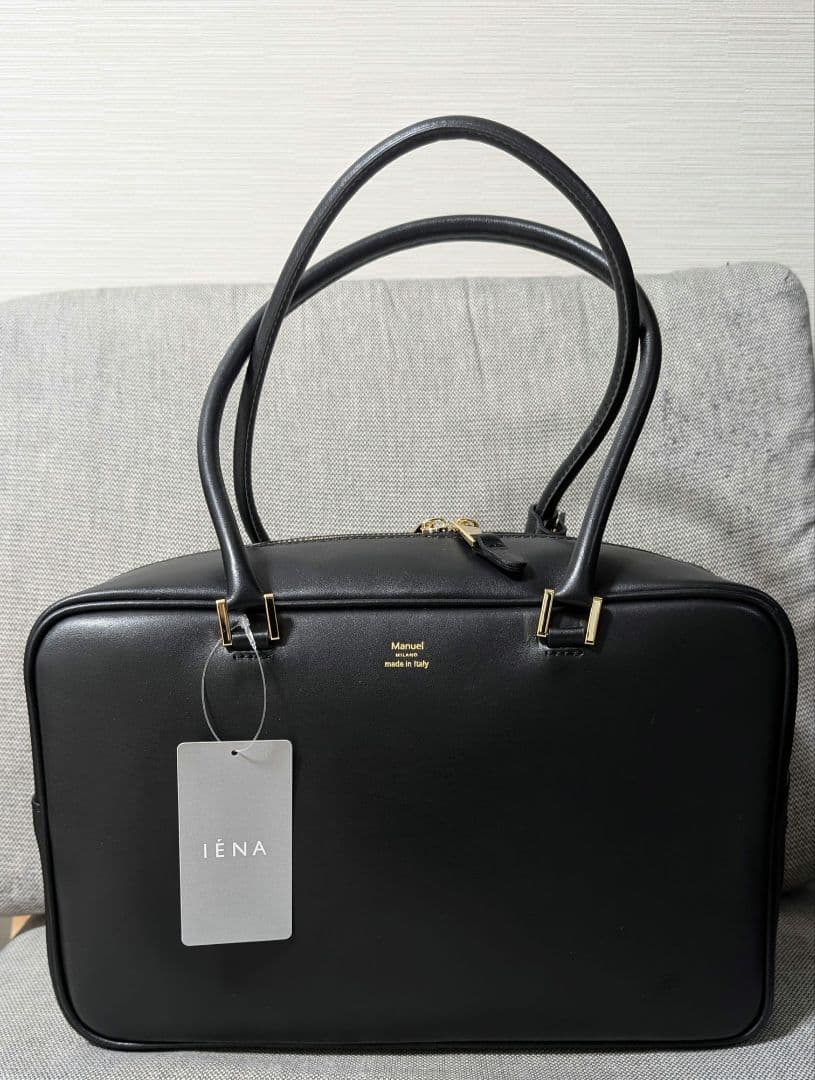 新品 イエナ マニュエルミラノ レザーボストンバッグ 黒 IENA