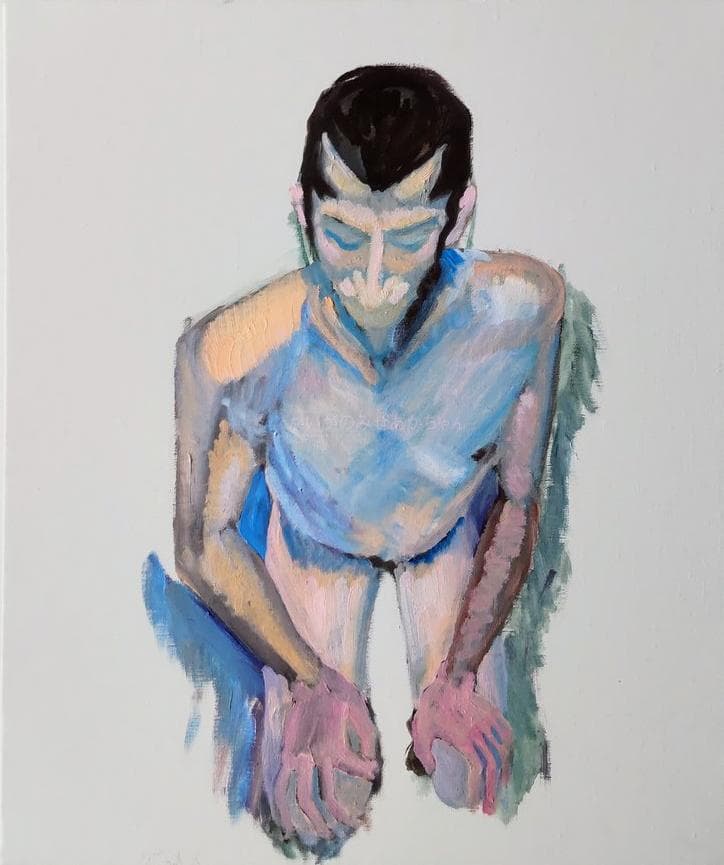 38×46㎝「リアルあかちゃん。２」油彩・原画・F8