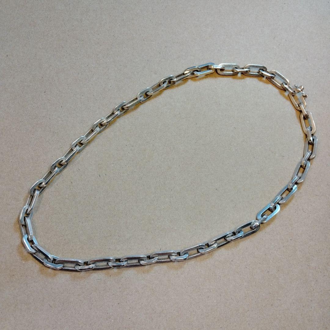 44cm 48g超 重量級 925シルバー リンクチェーン インディアンチェーン シルバー925 フェザーネックレスチェーン 太陽ホイール イーグルフック