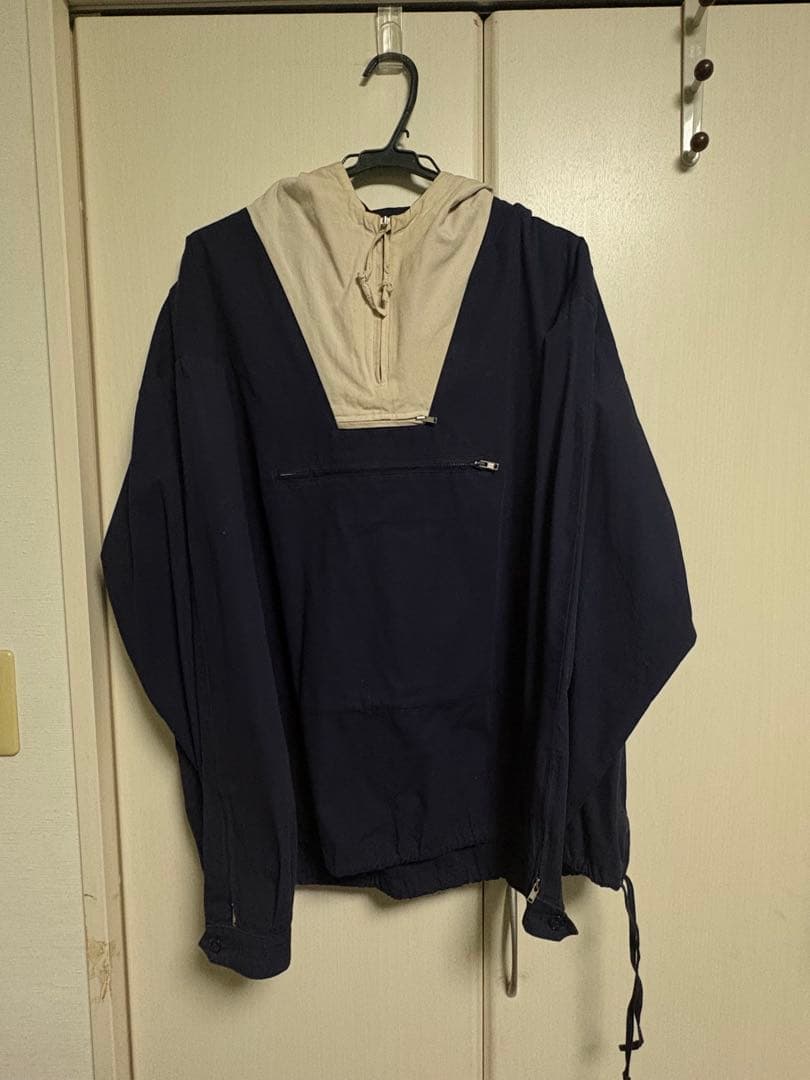 J crew アノラックパーカー　サイズL 中古・古着通販】J.CREW (ジェイクルー) アノラックパーカー ネイビー