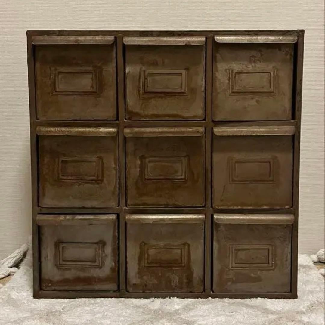 ヴィンテージ風　シェルフ　収納ボックス　引き出し　棚