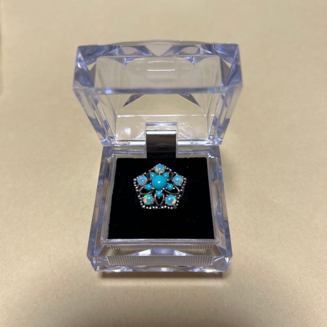 ROKUZAN ロクザン 碌山 オパールとターコイズ シルバーリング 11号