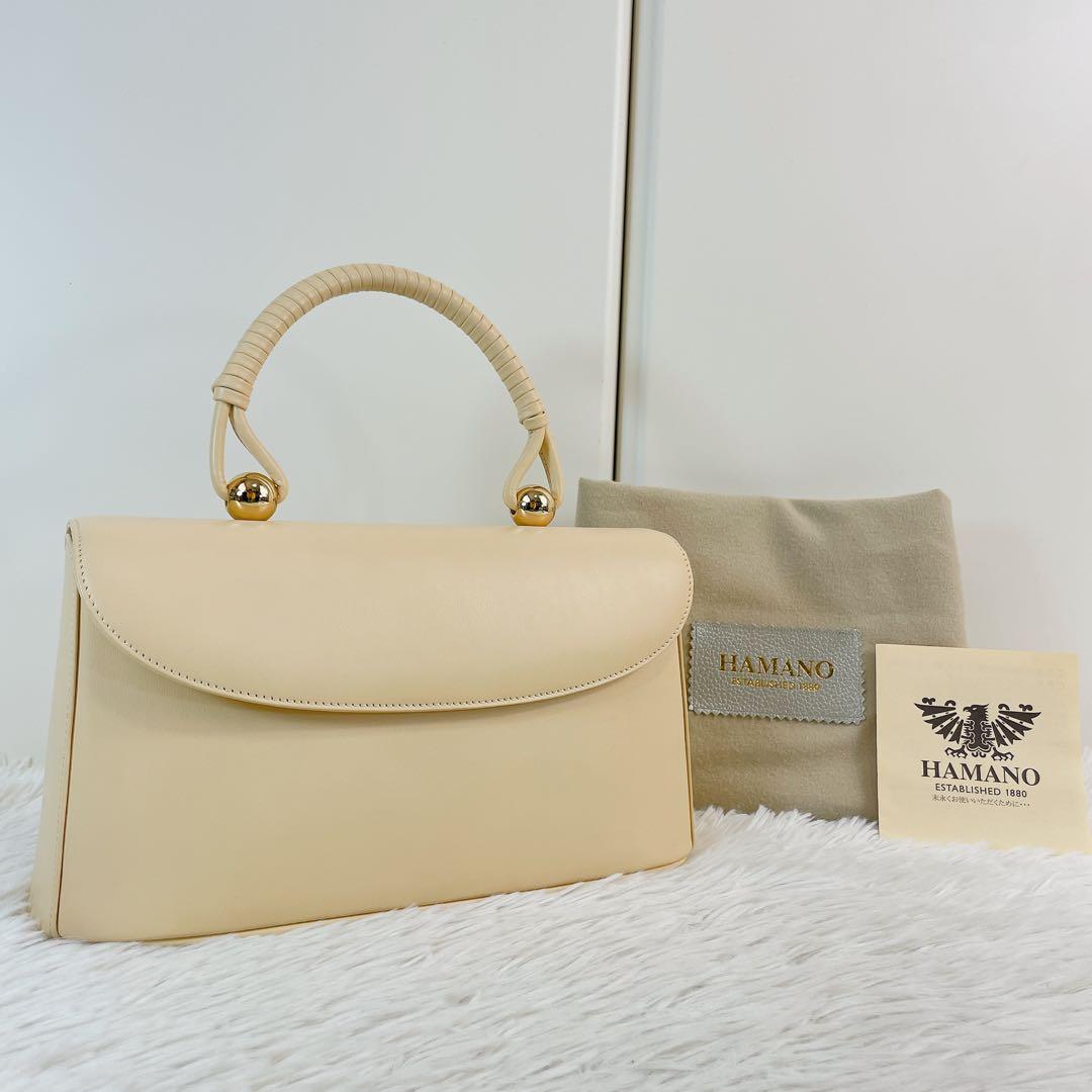 専●極美品●濱野皮革工藝　HAMANO フォーマルバッグ　ロイヤルスタンド