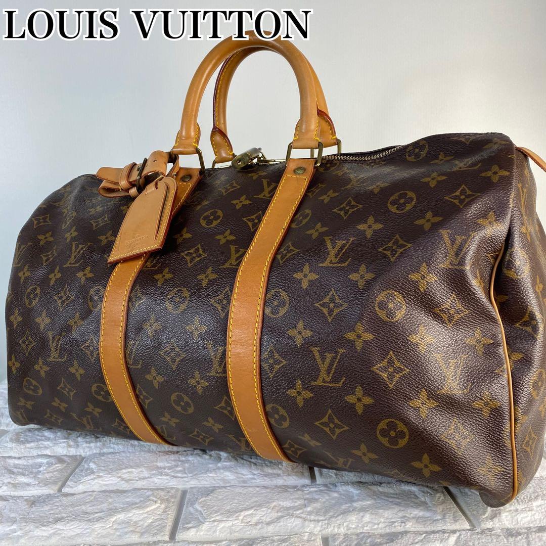 ルイヴィトン　ボストンバッグ　キーポル45 モノグラム　PVC ブラウン