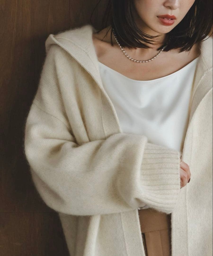 NOBLE YAK フーディーカーディガン ホワイト - メルカリ