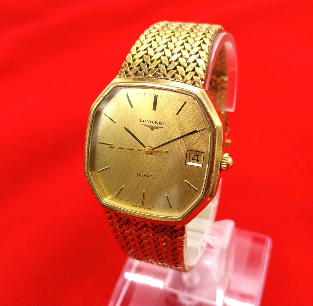 LONGINES ゴールド クォーツ 時計 不動品 三021