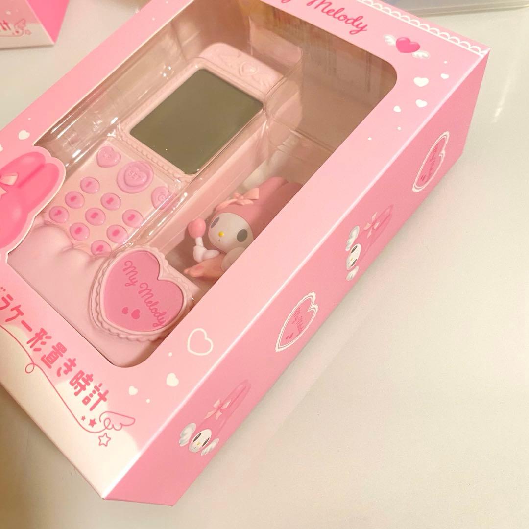 マイメロ サンリオ ガラケー形置き時計 時計 ガラケー - メルカリ
