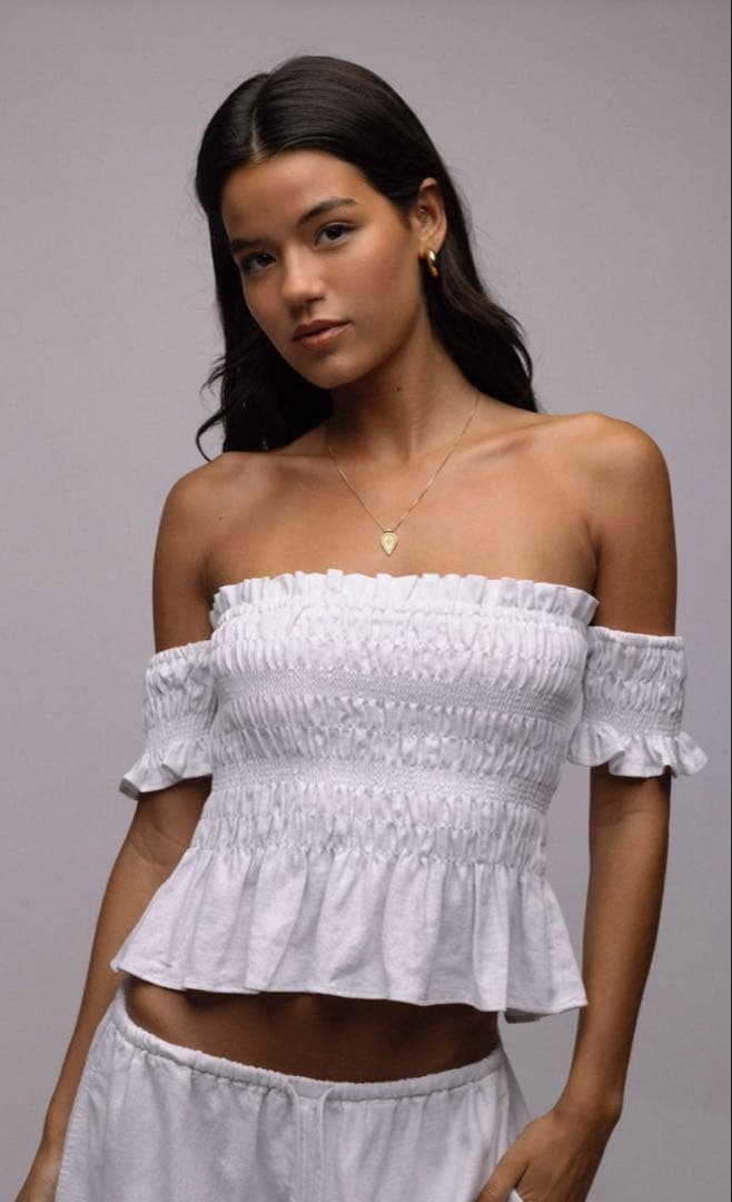 ALEXIA STAM 麻混シャーリングトップス ALEXIA STAM（アリシアスタン） トレーナー スウェット Wellness