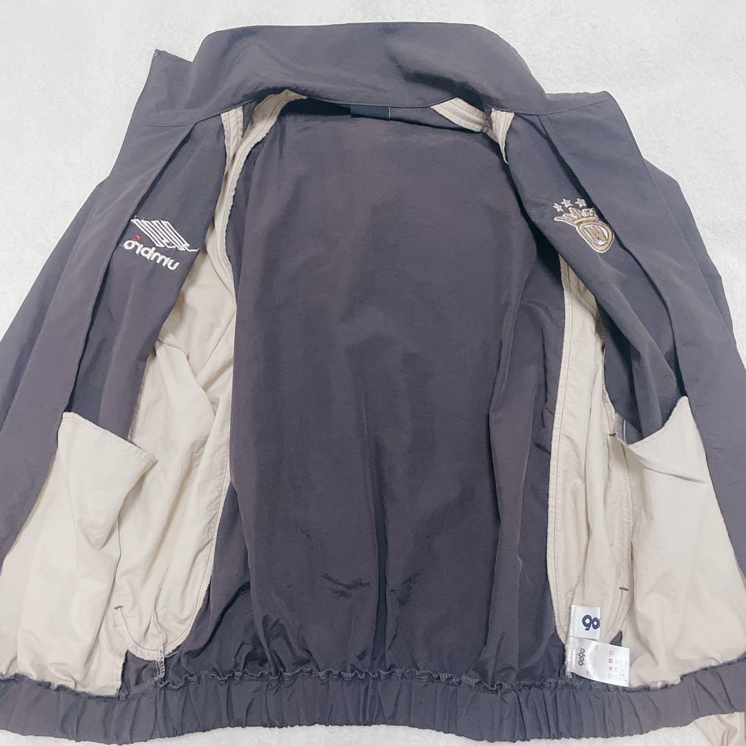 UMBRO×9090ナイロンジャケット コラボ 刺繍ロゴ 王冠 エンブレム 古着