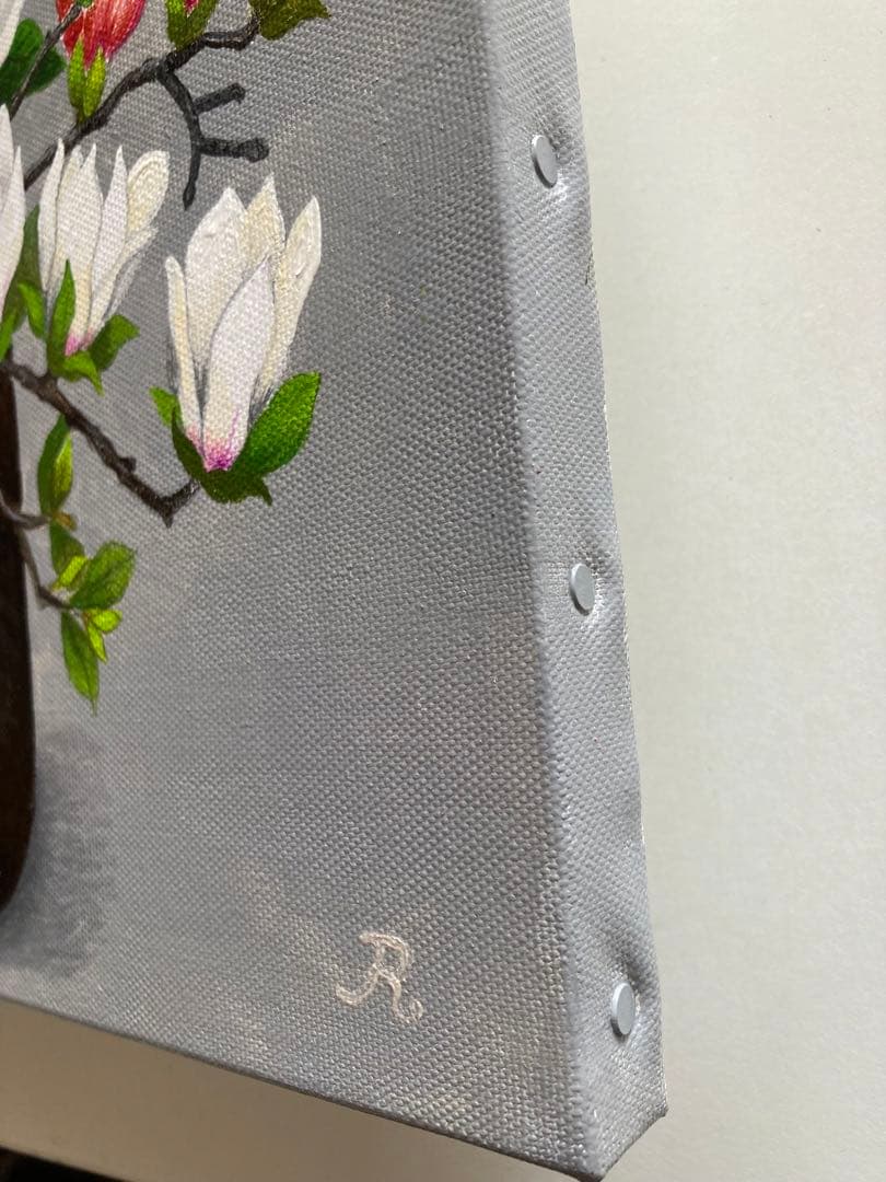 花の絵 アクリル画 原画「木蓮」F3 - メルカリ