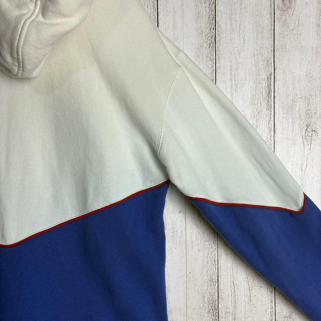 6037【人気デザイン】グッチ‪☆刺繍ロゴ入りバイカラージップパーカー‬