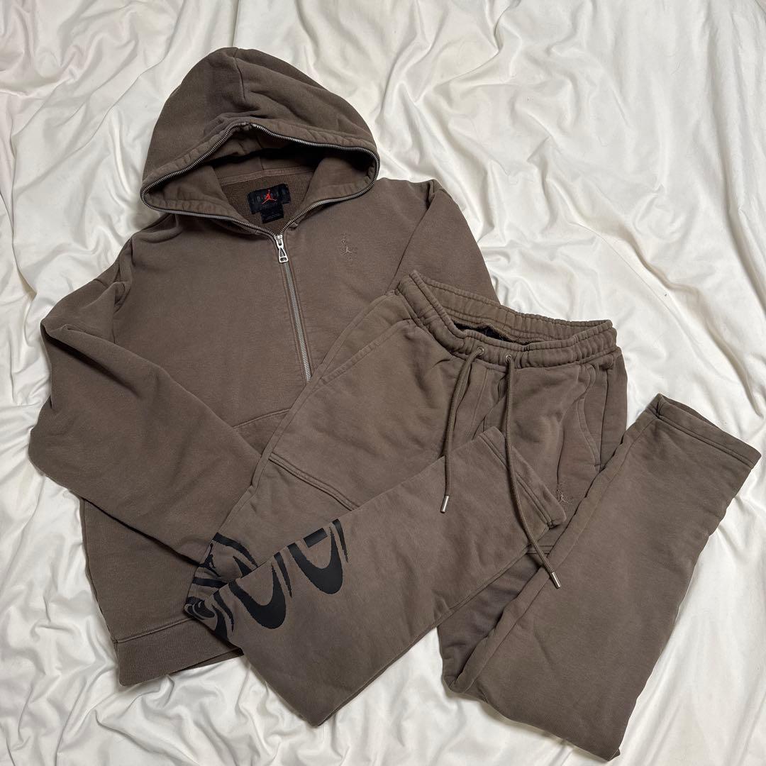 トラビススコット　Jordan スウェットセット ブラウン
