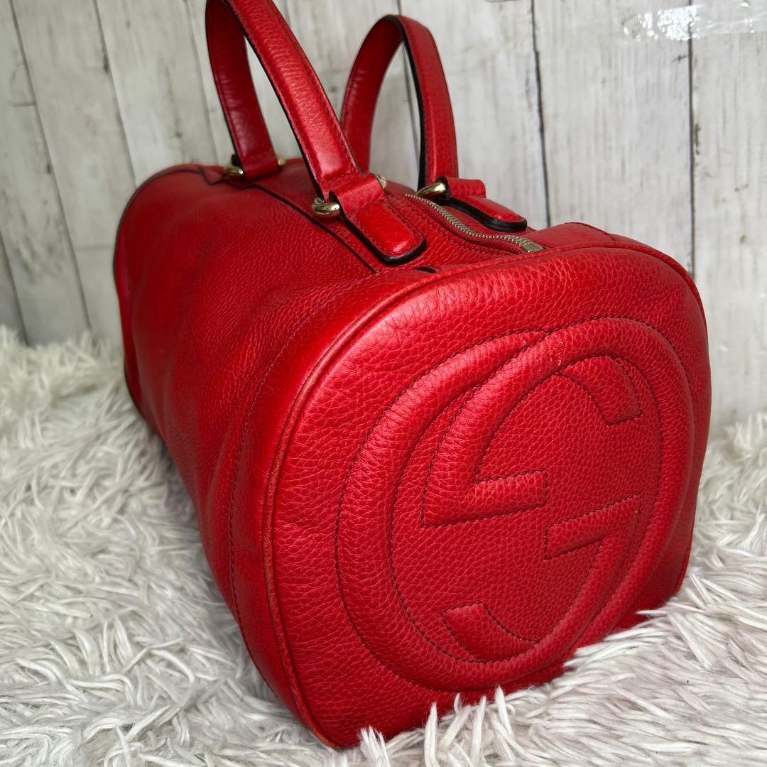 GUCCI ソーホー　ボストンバッグ ハンドバッグ レザー　レッド　GG 赤 GUCCI（グッチ） 並行輸入 ショルダーバッグ ソーホー 598211 A7M0G