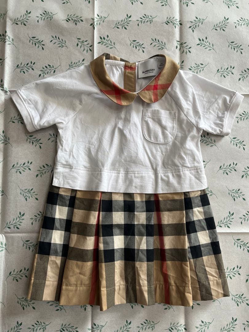 BURBERRY チェック柄ワンピース 2Y 92cm BURBERRY】DELILAH チェックギャザーワンピース (Burberry/ワンピース
