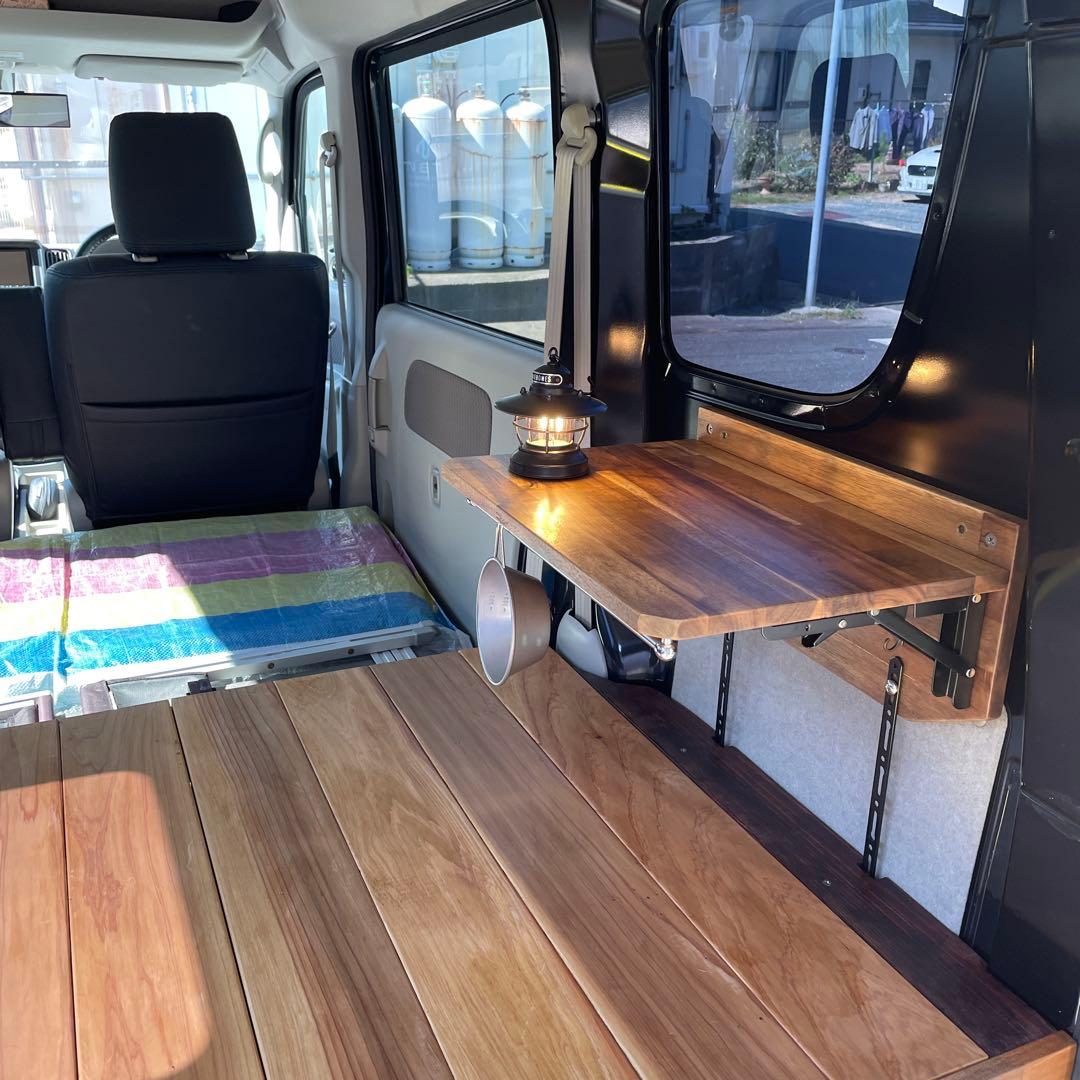 エブリイバン(DA17V)「手作り収納式サイドテーブル」 No.4