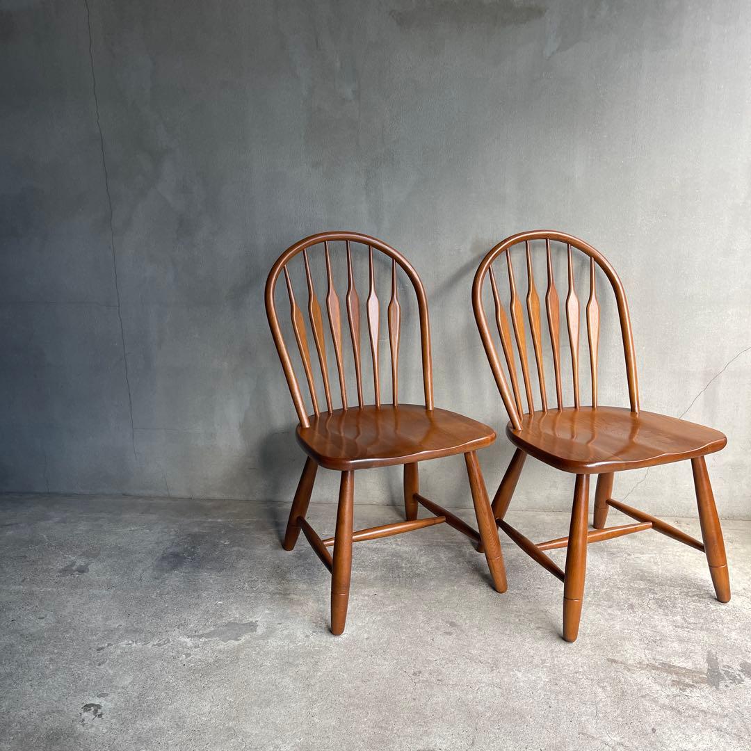 美品　飛騨　柏木工 ウィンザーチェア フープバック アローバック