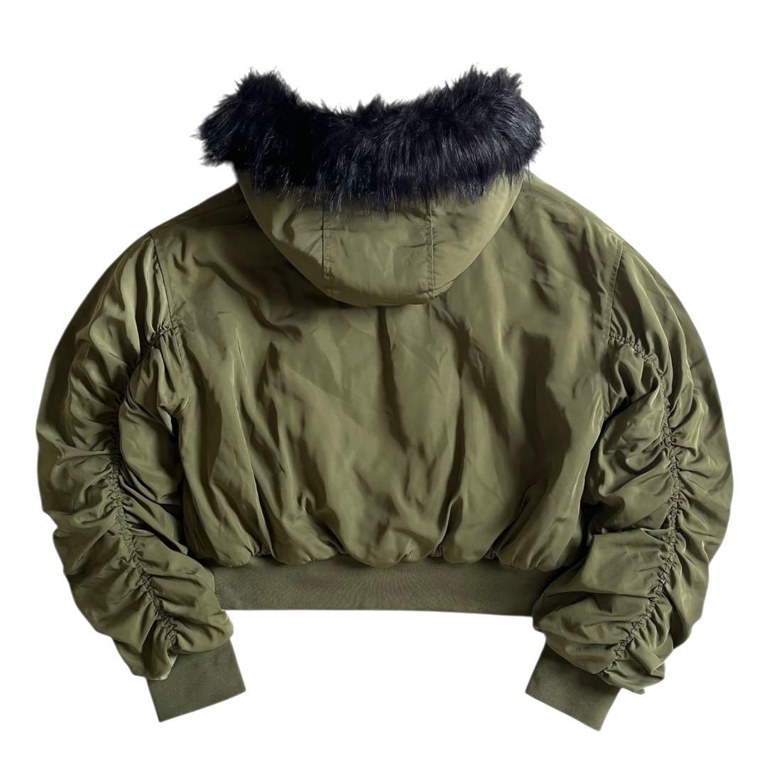 00s y2k 短丈N2B ファー フライトジャケット ブルゾン グランジ コア