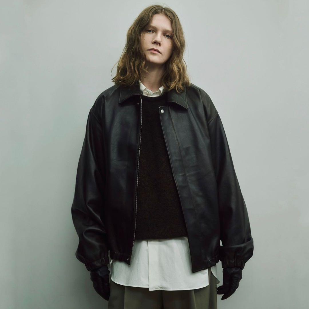 ジャケット・アウター ssstein leather zip short jacket black s