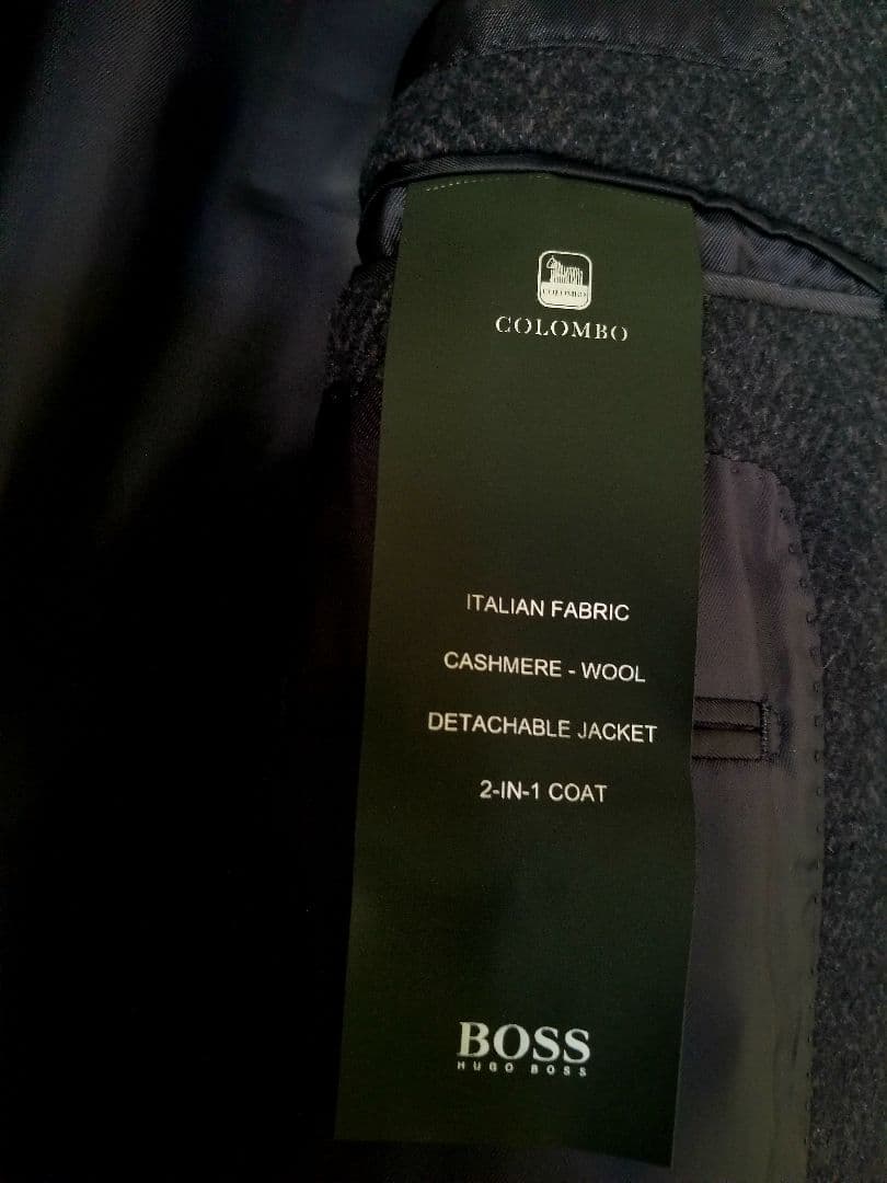 極美品】ヒューゴボス ウール カシミヤ チェスターコート 本切羽