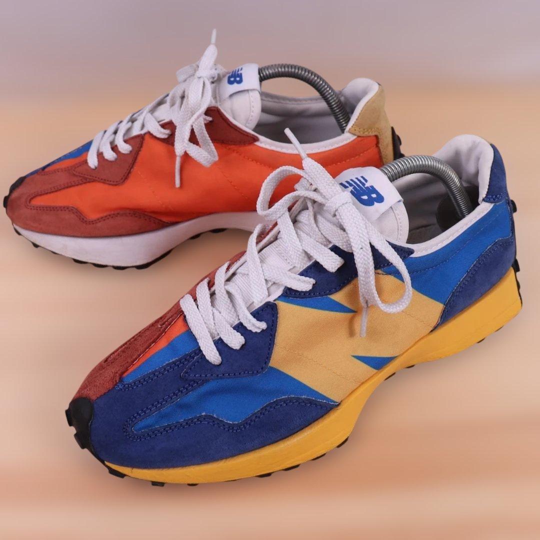 New Balance 327スニーカー青黄 US8.5/26.5cm a179 - メルカリ