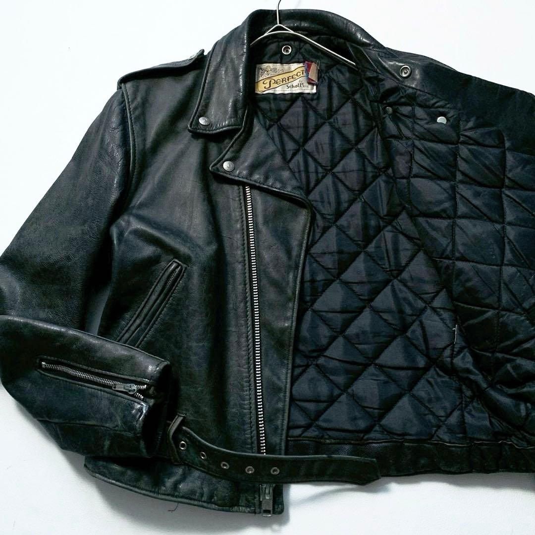 USA製】Schott 618 ダブルライダース ジャケット 40 ブラック - メルカリ