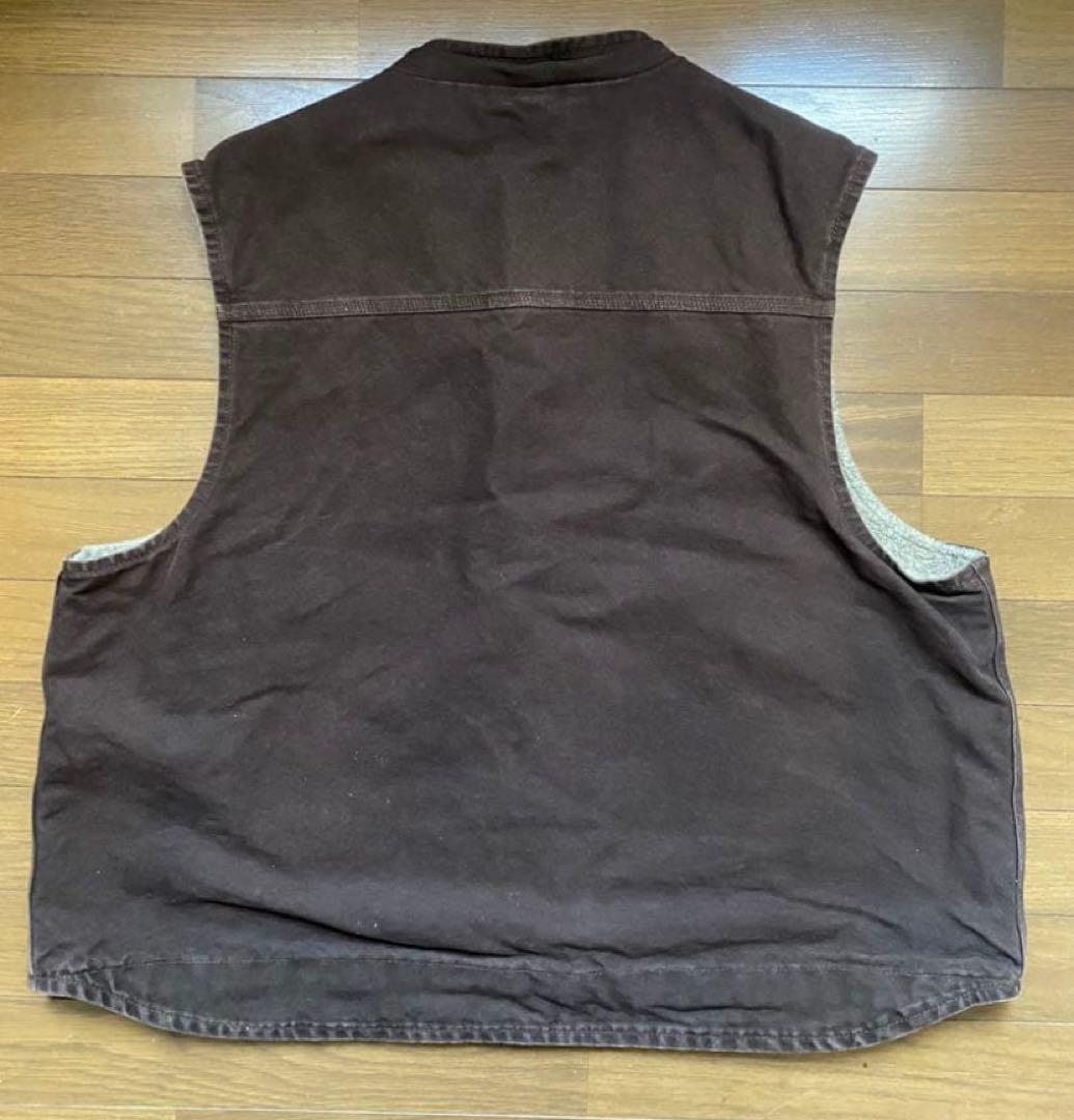 美品】USA製Carhartt ダックベスト 2XL ブラウン 着画あり - メルカリ