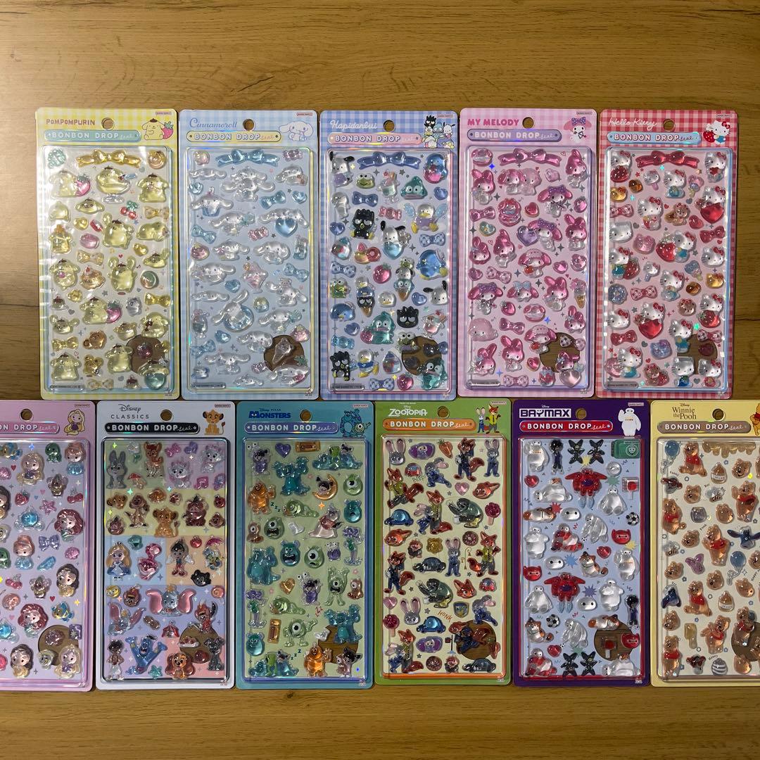 ボンボンドロップシール ディズニーサンリオセット