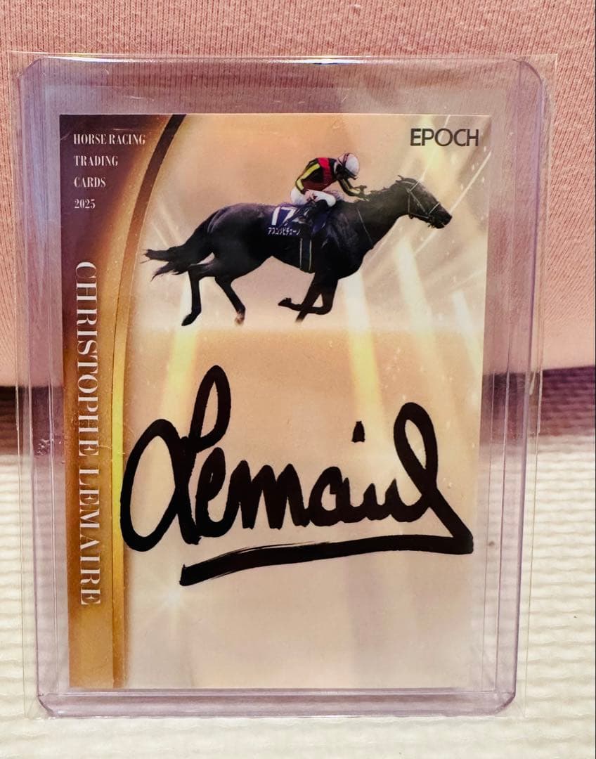 ホースレーシングカード クリストフ・ルメール サイン入りカード