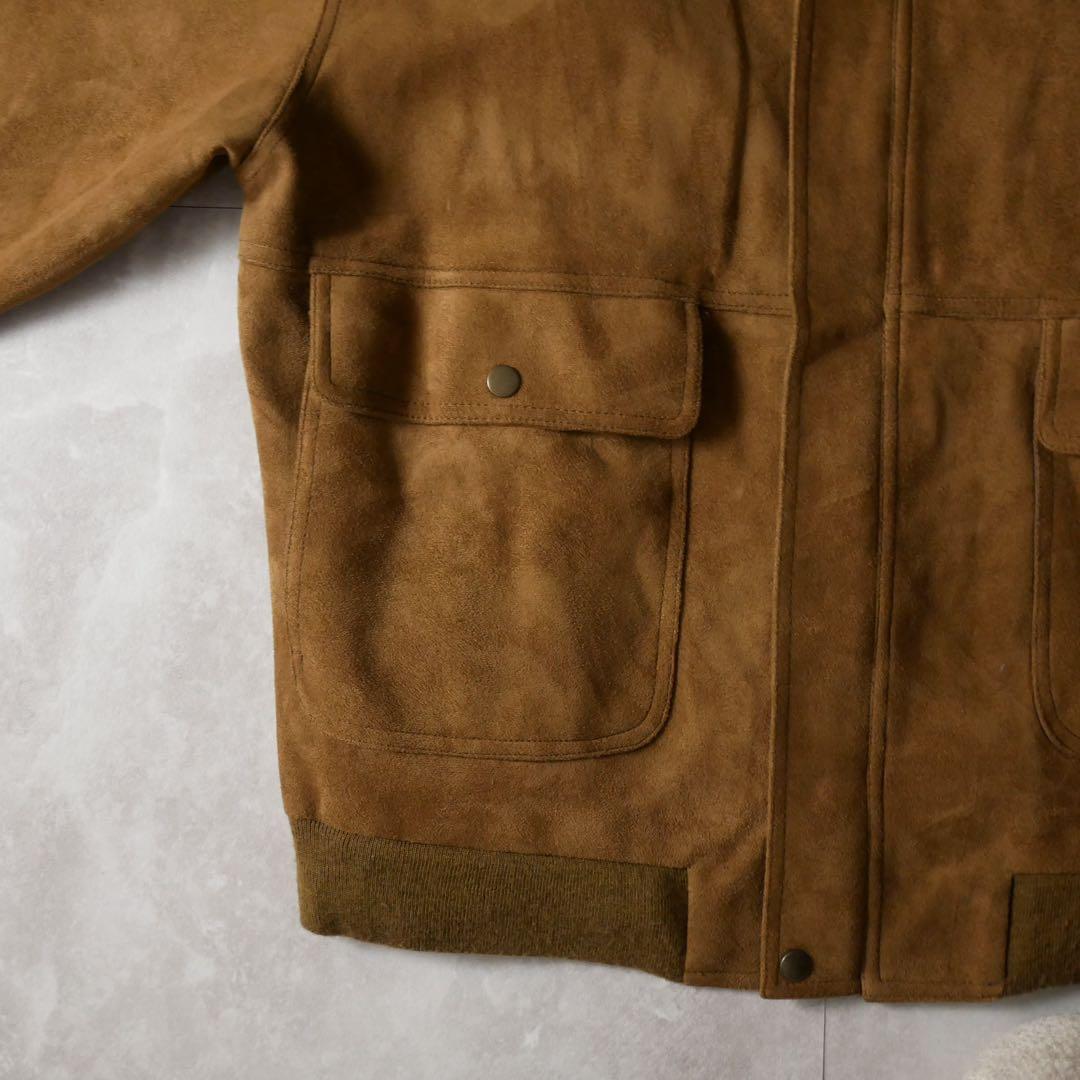 ユーロ A2 スエードレザージャケット キャメル XL - メルカリ