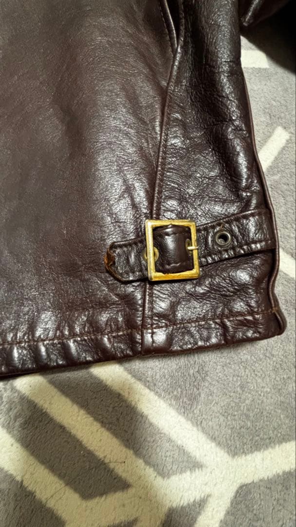 Schott 襟付きシングルライダース 642 ダークブラウン - メルカリ