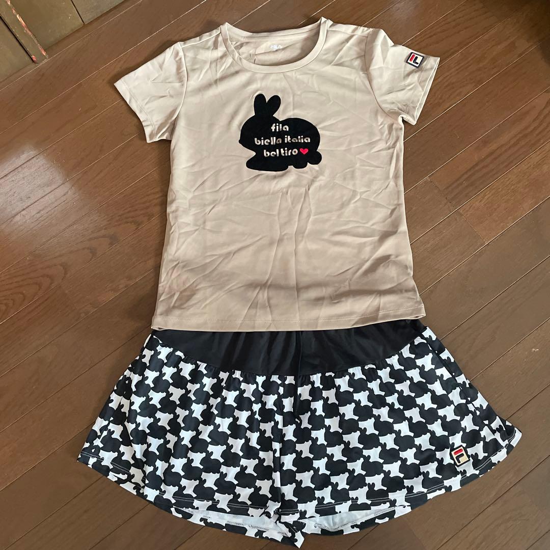 FILA ウサギ柄 Tシャツ ショートパンツ セット M