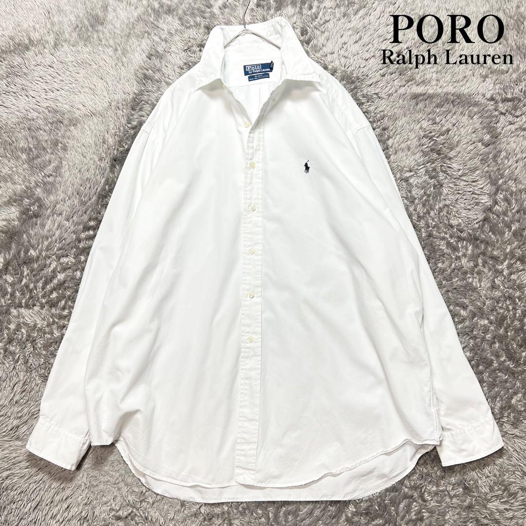 ポロラルフローレン メンズ コットン ロングスリーブシャツ XXL ポニー刺繍