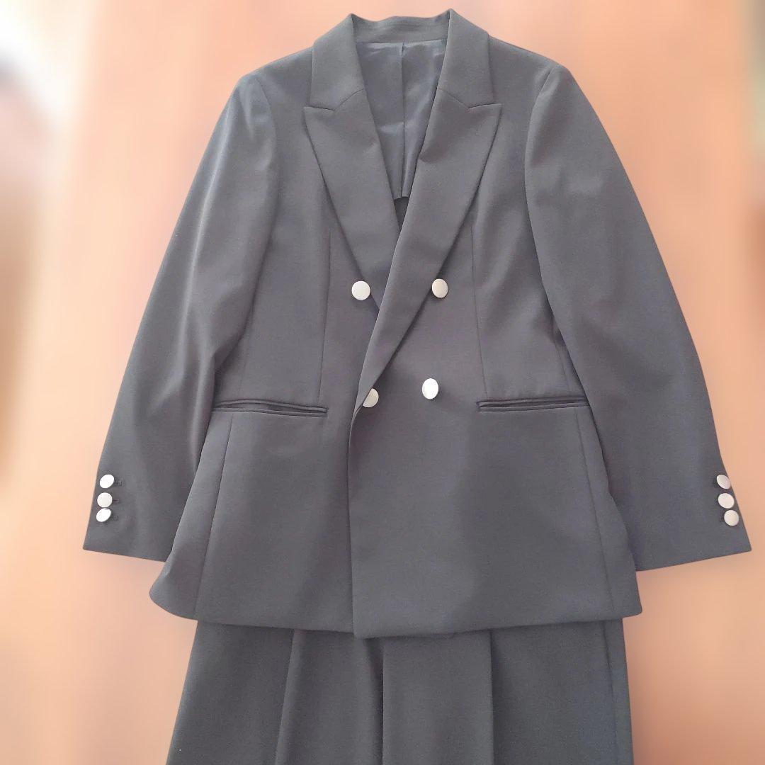 AOKI LES MUES 洗えるレディーススーツ　Wジャケット＋ワイドパンツ