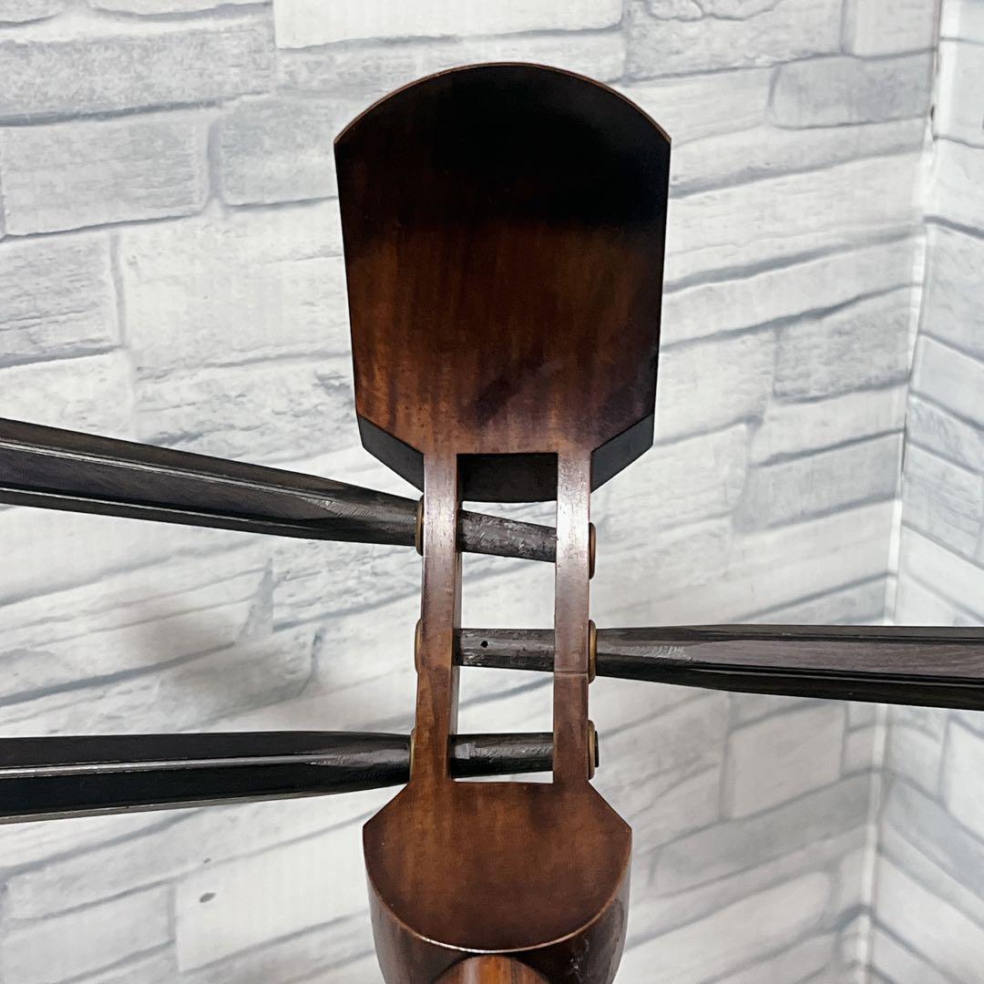 長唄 三味線 細棹 2.6cm 両面 犬皮 三味線立て スタンド付属 和楽器