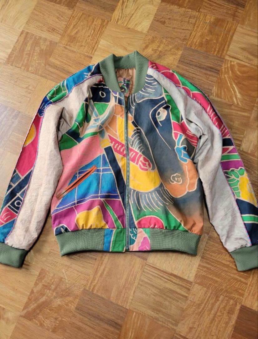 【即日発送】 リメイク 柿渋染め スカジャン MA-1 ハンドメイド