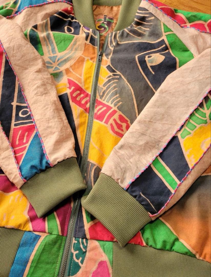 即日発送】 リメイク 柿渋染め スカジャン MA-1 ハンドメイド