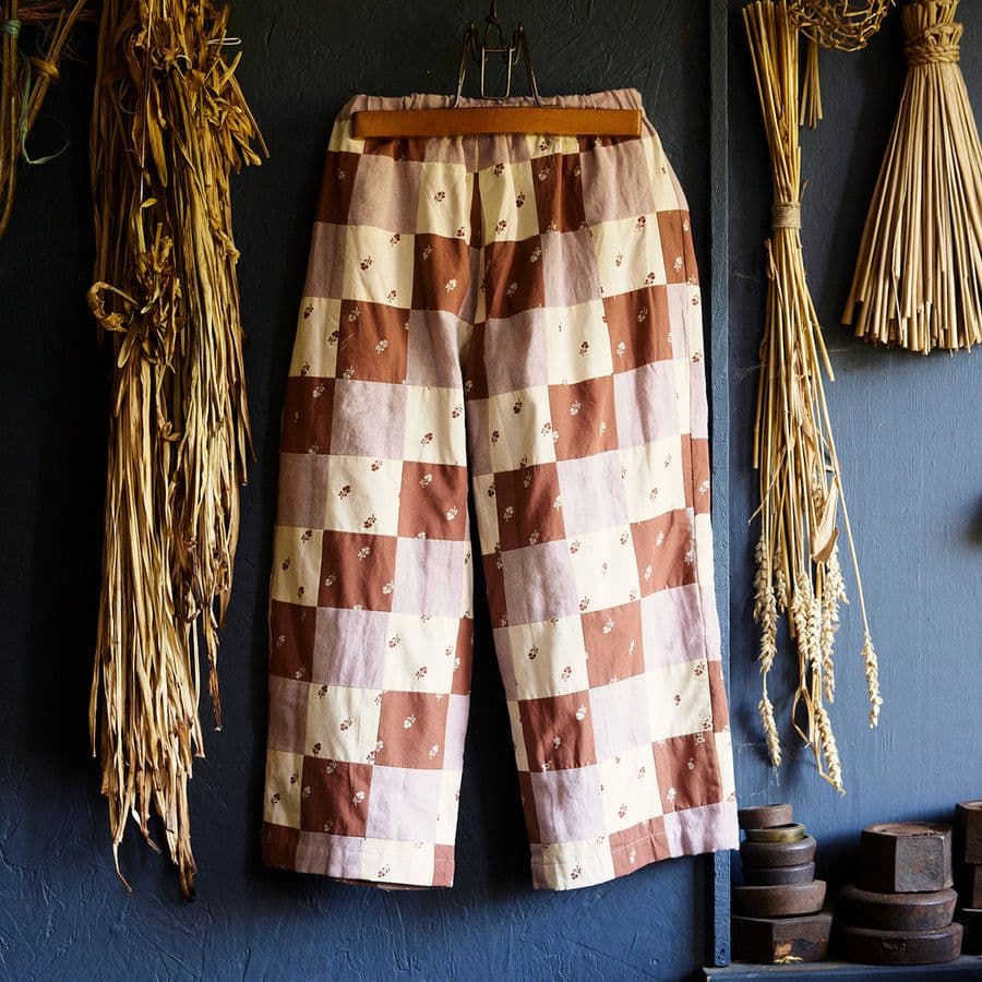 ボトムス・スパッツ apolina MTO Molly Trouser Patchwork 3-5Y Cotton woven embroidered trousers vintage inspired child. – Apolina