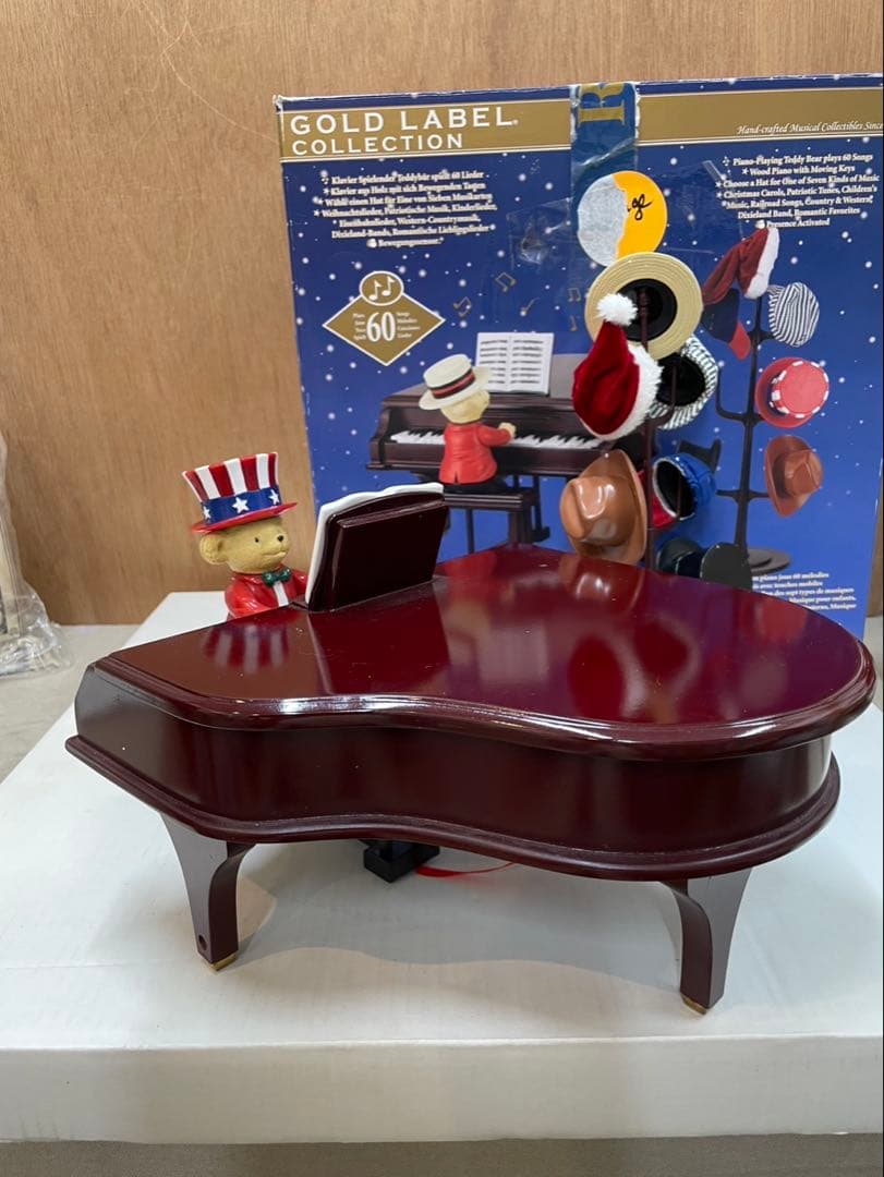 ★ミスタークリスマス テディベア ピアノ オルゴール ゴールドラベル 60曲入★