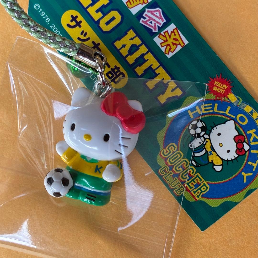 ☆激レア☆体育会系 サッカー部 ストラップ 根付☆ハローキティ 2001年